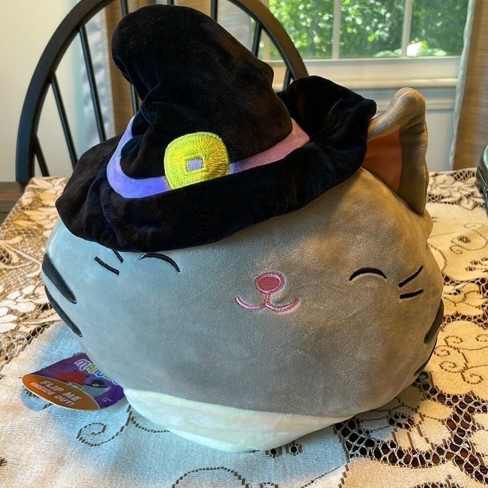 Squishmallows 2021 Flip A Mallows Tally Cat Witch/Dante Devil Bat Halloween